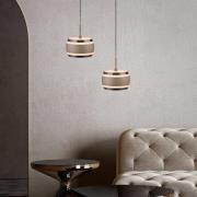 PURE LED-hengelampe Falling Rings, bronse Ø 13 cm, CCT