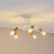 Envostar Joiy taklampe 5-lys fordelt hvit/tre