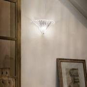 Ideal Lux vegglampe Santa, bredde 39 cm, gjennomsiktig, glass