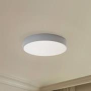 Taklampe Cleo, Ø 50 cm, IP54, grå, metall, E27
