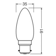 OSRAM LED-pære, B22d, 1,8 W, matt, 2700 K