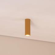 Taklampe i karbon, gullfarget, høyde 20 cm, aluminium