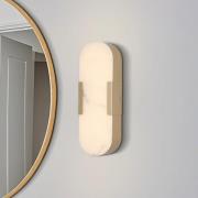 LED-vegglampe til bad Opaline Høyde 35 cm gullfarget metall/harpiks