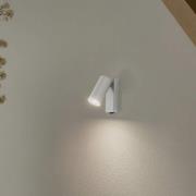 Veggspot FOURTY, lysegrå, høyde 17 cm, metall, GU10