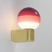 MARSET LED-vegglampe Dipping Light A1, burgunderrød/messing