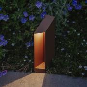 MARSET LED-sokkellampe Domus Høyde 26 cm, rustbrun aluminium
