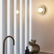 MARSET utendørs LED-vegglampe Roc, Ø 14 cm, svart/gjennomsiktig