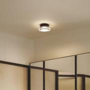 MARSET utendørs LED-vegglampe Roc, Ø 17 cm, svart/gjennomsiktig