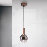 Paul Neuhaus LED-hengelampe Bowl, Ø 20 cm, brun/grå