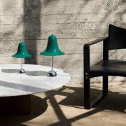 VERPAN bordlampe Pantop, mørk blågrønn, høyde 23 cm