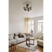 Nuura taklampe Apiales 9, Ø 60 cm, svart/røykgrå