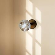 Lindby vegglampe Valentina, grå/svart, glass, Ø 10 cm