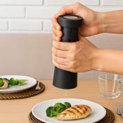 Lucande LED-pepperkvern Pepper, mørkegrå, batteri, IP44