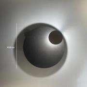 Knikerboker LED-vegglampe Pois, grå, Ø 25 cm, dimbar