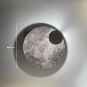 Knikerboker LED-vegglampe Pois, sølv, Ø 25 cm, dimbar