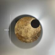 Knikerboker LED-vegglampe Pois, gull, Ø 25 cm, dimbar