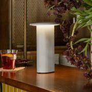 Fritz Hansen LED-batteridrevet bordlampe Solae, grå, aluminium, IP44