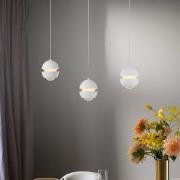 SCHÖNER WOHNEN LED-hengelampe Lini hvit, 3 lyskilder lang, 3.000 K