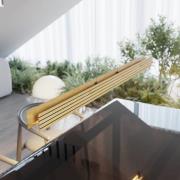 LED-pendellampe Inka, lyst tre, dimbar Lengde 116 cm