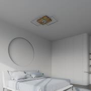 LED-taklampe Inka S, lengde 50 cm, lyst tre, dimbar