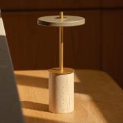 UMAGE LED-akkulampe Asteria MOVE MINI travertin/messing IP44