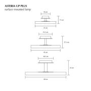 UMAGE LED-taklampe Asteria UP PLUS, antrasitt Ø 31 cm CCT