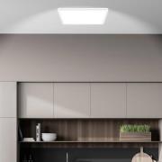 LED-taklampe Tava A, CCT, 29 x 29 cm, hvit, fjernkontroll