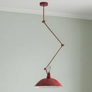Hengelampe Melos, rød, Ø 36 cm, metall