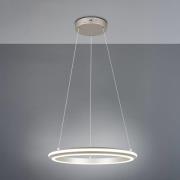 LED-pendellampe Amador, Ø 45 cm, nikkelfarget, metall, CCT