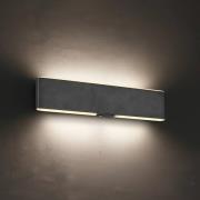 LED-akkubelysning Conchita, bredde 32 cm, svart, metall