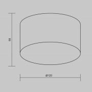 LED utendørs taklampe Zon, svart, Ø 12 cm, 3000 K metall