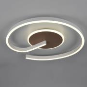 LED-taklampe Calle, kaffe, Ø 50 cm, CCT, dimbar