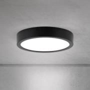 LED-taklampe Disc, svart Ø 14 cm, CCT metall/plast