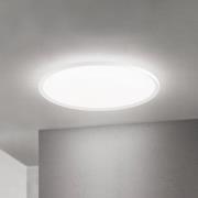 LED-taklampe Kant, Ø 80 cm, hvit, CCT, metall/plast