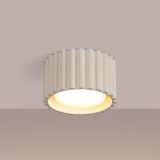 Taklampe RIBLA, beige, Ø 10 cm, metall, GX53