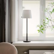 By Rydens bordlampe Lumi, 69 cm, svart/hvit, tekstil