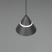 LED-pendellampe Romeo, Ø 14 cm, svart, metall, CCT