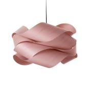 LZF hengelampe Link, lysrosa/nikkel, Ø 69 cm, tre