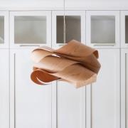 LZF hengelampe Link, kirsebærtre/nikkel, Ø 46 cm, tre