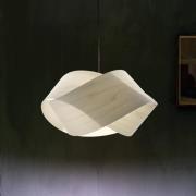 LZF pendellampe Nut, elfenbein-/nickelfarben, Länge 42 cm