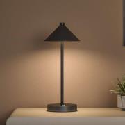 Paulmann LED-batteridrevet bordlampe Pellini, svart, ned, CCT