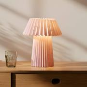 Lindby bordlampe Magali, rosa, papir, Ø 34 cm, E14