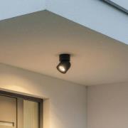 Downlight Oscar, svart, aluminium, høyde 13,5 cm, GU10