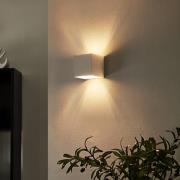 Arcchio LED-vegglampe Zuzana, kantet, hvit, 10 cm bred
