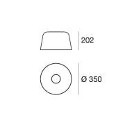 LED-taklampe Delfi_S, hvit, Ø 35 cm, metall