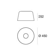LED-taklampe Delfi_S, hvit, Ø 45 cm, metall