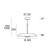 LED-hengelampe Basin_P, hvit, metall, Ø 49 cm, IP40