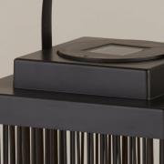 Solar-LED-terrasselampe Sophelia, 26 cm, svart, rotting