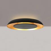 LED-taklampe Golden Veil, svart/gull, dimbar, metall