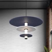 LED-hengelampe Azul, høyde 31 cm, blå/grå/svart/, filt